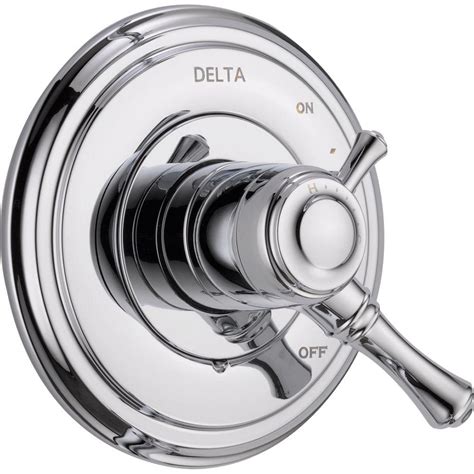 Delta 17 series temperature adjustment - List Price: $36345. WHERE TO BUY. PRODUCT FEATURES. Documents & Specs. REVIEWS. Q&A. PART LIST. With separate handles for volume and temperature control, this Delta tub/shower provides a more refined showering experience. Simply set the water at your preferred temperature and turn the shower on or off with the volume …